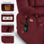 Fauteuil inclinable électrique à deux moteurs avec massage et chaleur, position infinie, revêtement en tissu-753828151