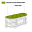 Banc rembourré en cuir véritable brun noisette