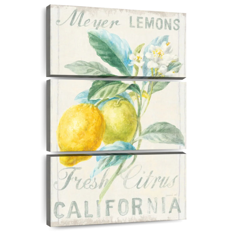 Plaque murale Kema Floursack Lemon II, H 32 po x l 20 po