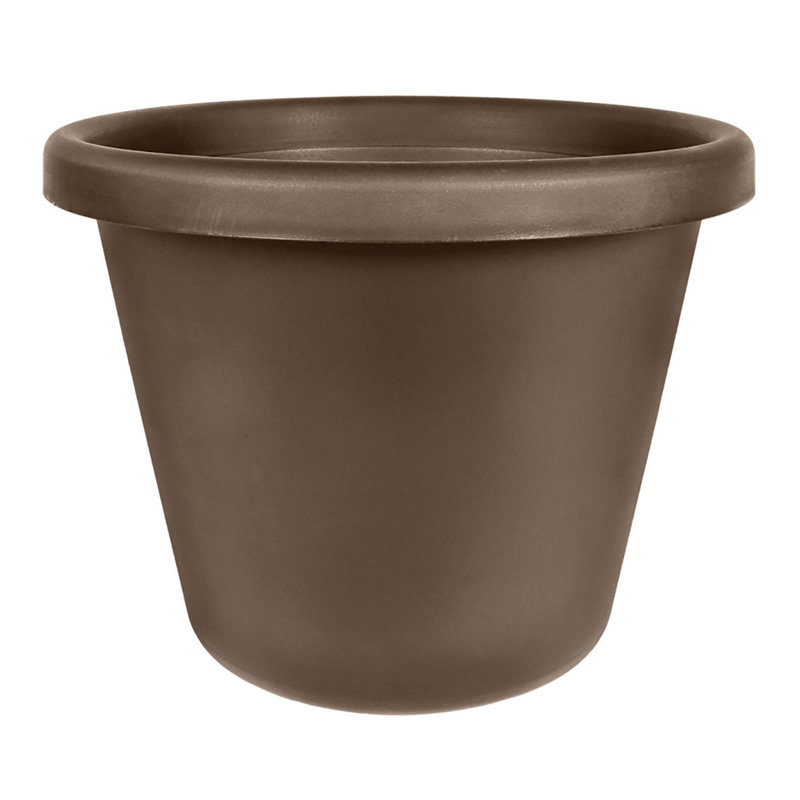 Aashka Pot Planter, 19.25" H X 24" W X 24" D, Brown