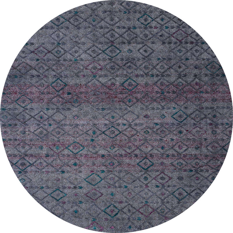 Abstract Indoor Rug, Round 8'