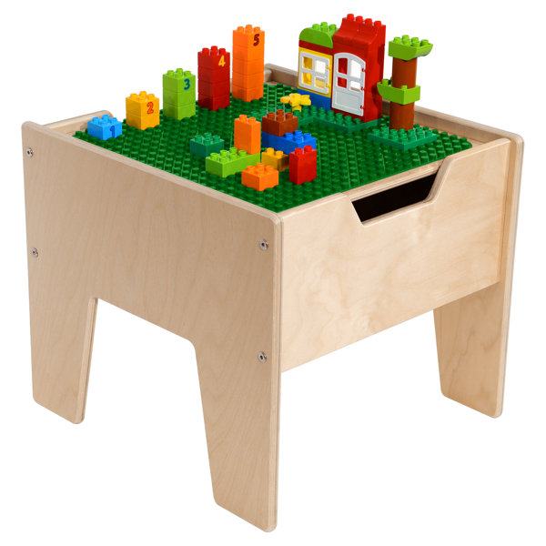 Building Block Tray Wooden, Works with All Major Plastic Block Brands  Including Lego (3 size and color options)