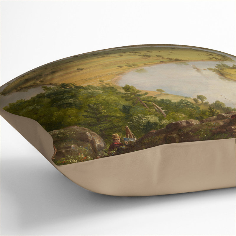 The Oxbow Met Square Throw Cushion, 55cm H x 55cm W x 20cm D, Stone
