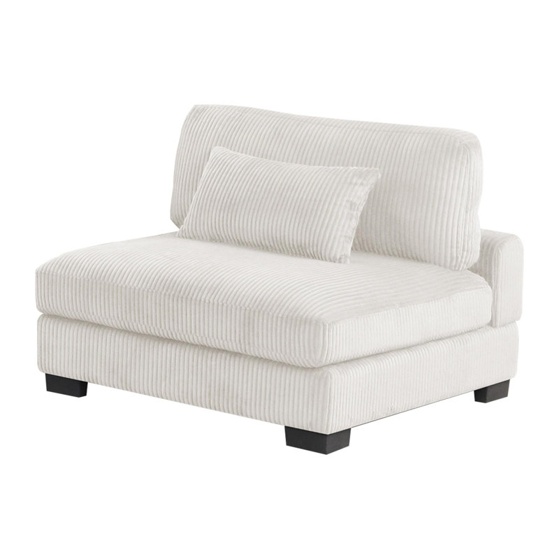 Chaise rembourrée de style moderne, Crème, crème