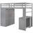 Twin Size Loft Bed With Drawers,Desk,And Wardrobe-Gray-1092697838-1092697841