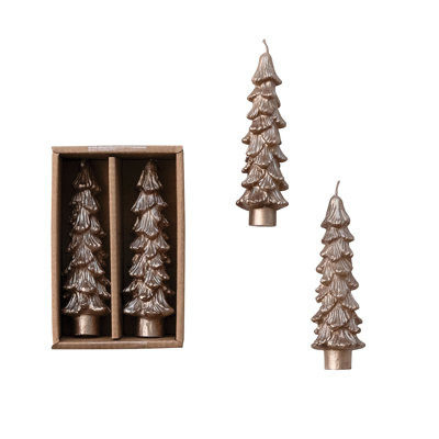 Unscented Tree Shaped Taper Candles In Box