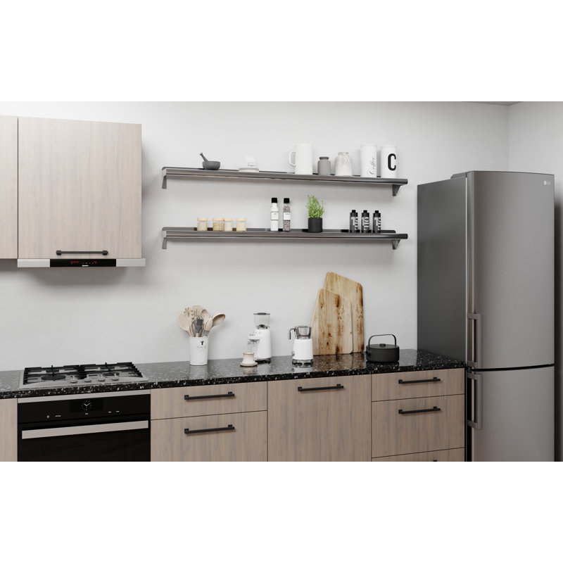 60" Stainless Steel Wall Shelf with Brackets