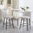 2 Counter Height Swivel , Upholstered With Linen And Back, Metal Legs, 25.6" Seat Height, For Kitchen Island & Pub, Cloth Of Bar Stools, Linen, Back Ideal Pub-554041475