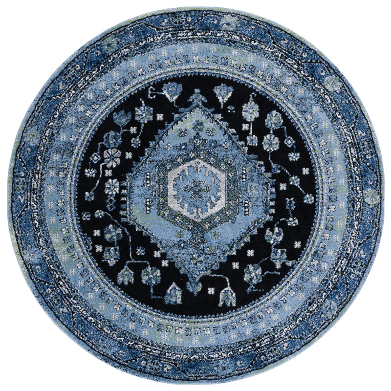 Abbie-Gail Performance Oriental Rug, Round 6'7"