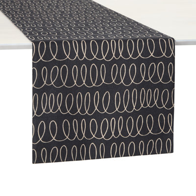 Chemin de table réversible 100% coton Kate Spade New York, lavable à la machine