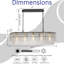 Luminaire suspendu rectangulaire en verre nervuré à 5 lumières 39 po				