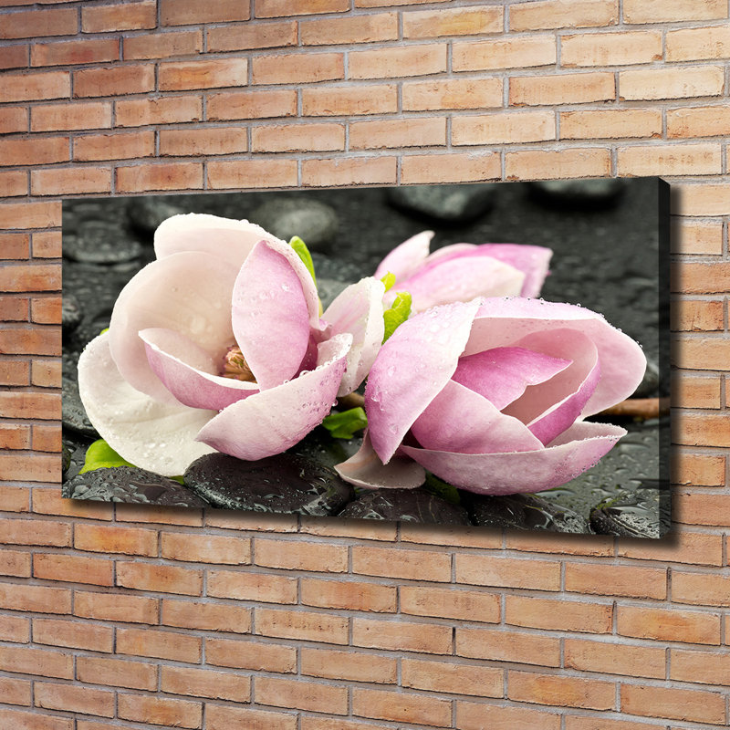 Magnolia Stone Zen - No Frame Print on Canvas