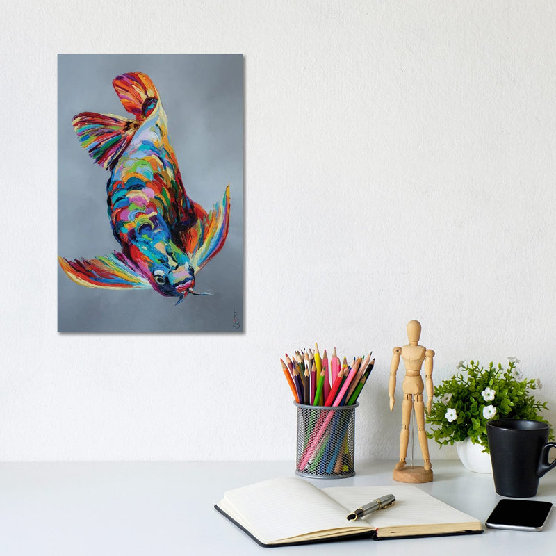 Arowana by KuptsovaArt - Gallery-Wrapped Canvas Giclée on Canvas, 20.32 cm H x 30.48 cm W, Wrapped Canvas