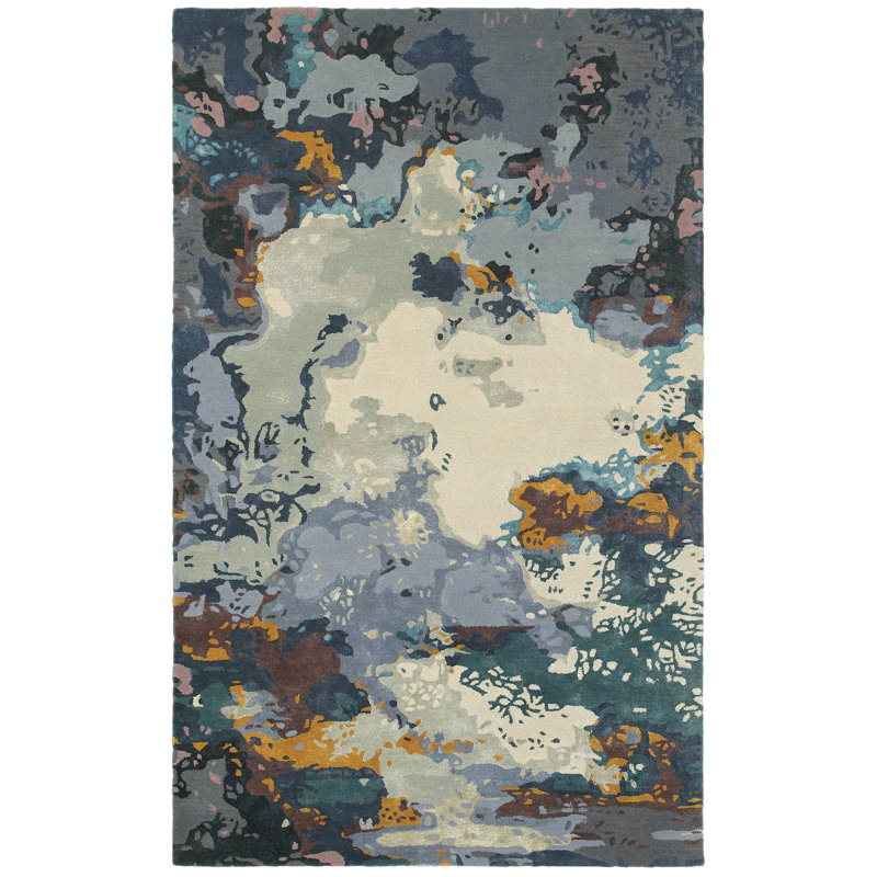 Performance Abstract Indoor Rug, Rectangle 4'11" x 8'