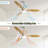 Low Profile 52 Inch Integrated LED Ceiling Fan With Light Kit And Remote Control For Living Room