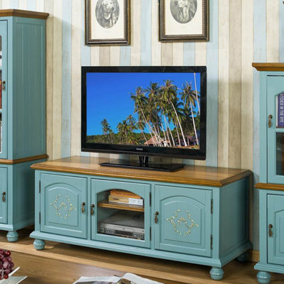 American-style Simple Blue TV Cabinet