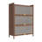 3-Tiers Steel Display Cabinet With Flip Doors