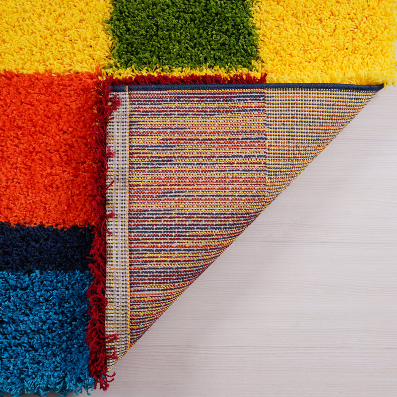 Dain Geometric Shag Indoor / Outdoor Area Rug, Rectangle 60 x 110cm