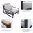 Aluminum Outdoor Lounge Chair with Ottoman