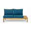 Ensemble de canapé 4 pièces Arlington, bleu sarcelle foncé, canapé d'extérieur en forme de L, ensemble d'extérieur-115731238-115731237