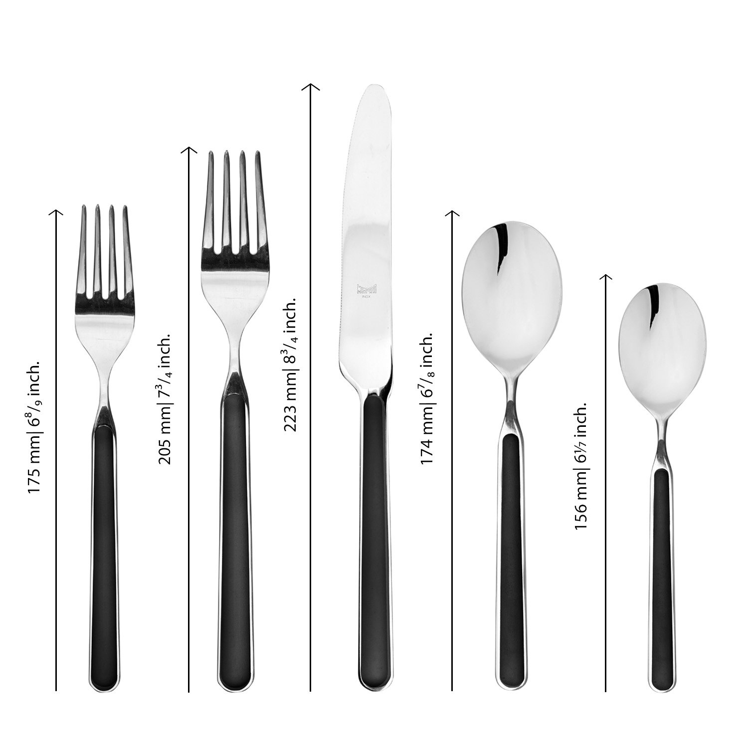 Fantasia Flatware Set - Service for 4, Black