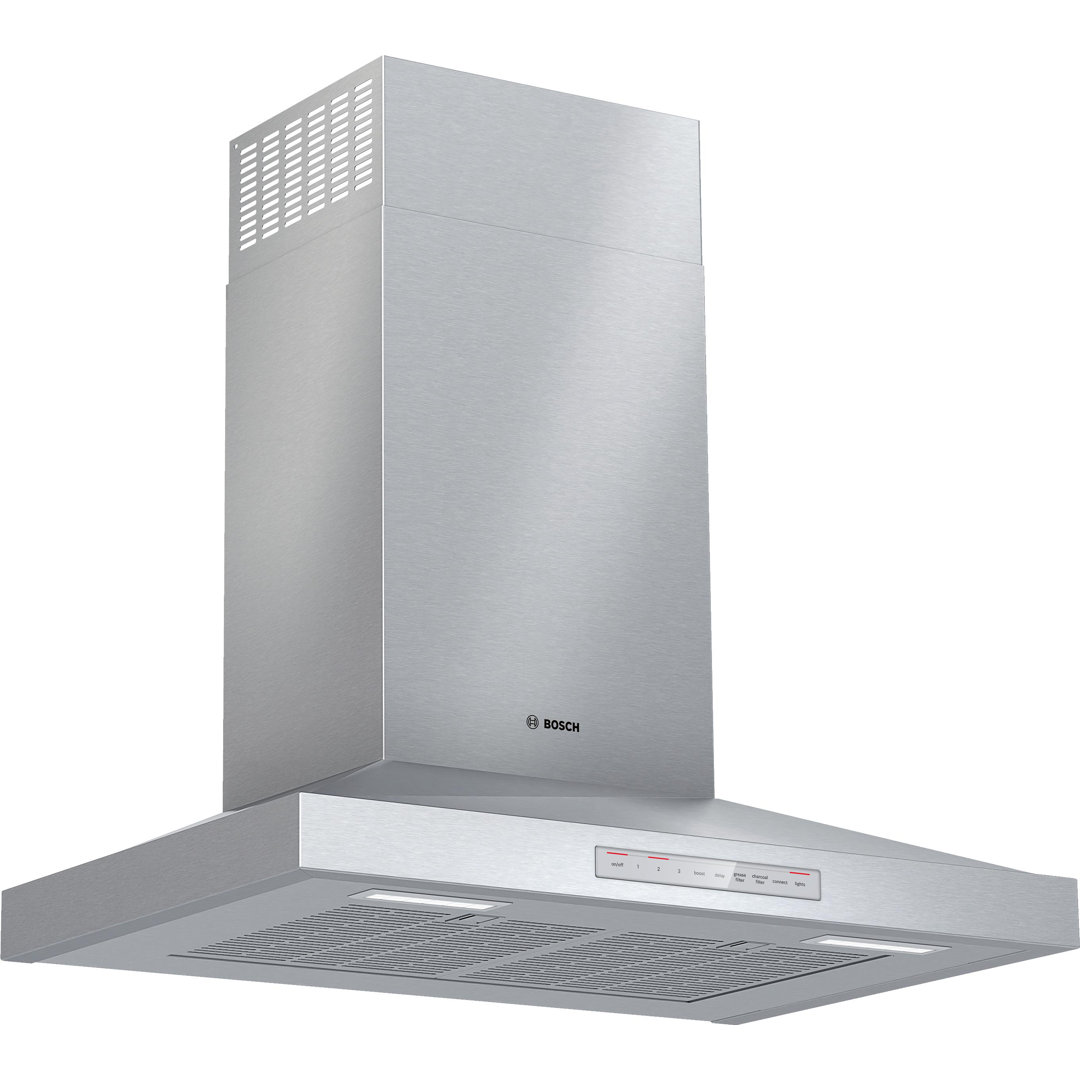 500 Series 30" 600 CFM Convertible Wall Mount Range Hood in Stainless Steel with Wi-Fi Bosch