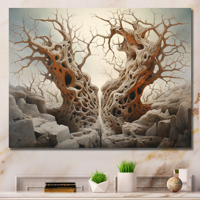 «Tw torsed Roots», impression sur toile, Toile tendue, H 24 po x l 32 po x P 1 po