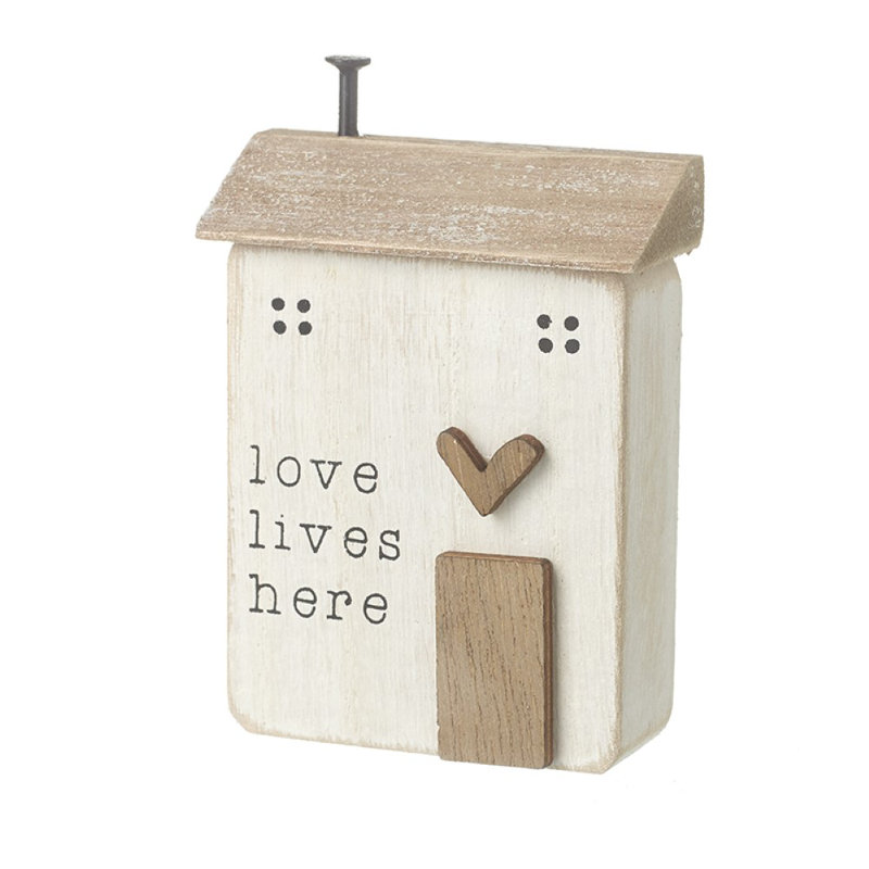 9cm Wood Holiday Shaped Ornament