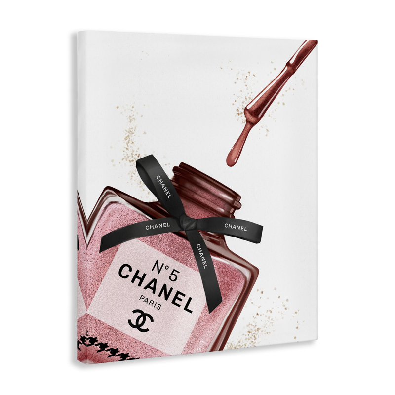 «Makook Nail Vernis Brush Drip Pink Fashion Design», impression, H 20 po x l 16 po