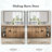  60" Farmhouse Double Bathroom Vanity With Engineered Stone Top, Sliding Barn Door Sink Vanity
