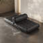 Canapé-lit modulaire en cuir véritable 2 en 1, fauteuil-lit noir