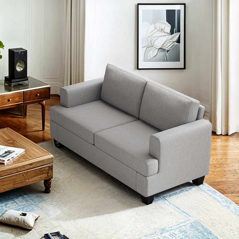 Canapé Morden, Gris clair, H 29,13 po x l 61,61 po x P 32,28 po