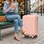 14 "/ 20" 2 pièces / ensemble dans un bagage à roulettes en ABS, avec serrure à combinaison, étui à cosmétiques 14 "