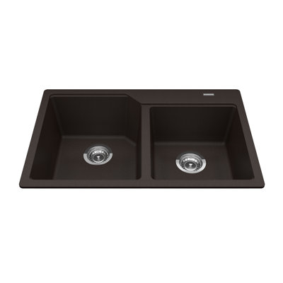 30.69'' L Double Bowl Granite Kitchen Sink