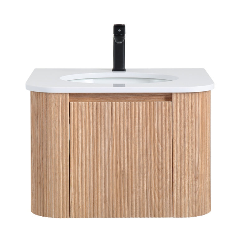 Meuble-lavabo mural avec lavabo incurvé, 24"
