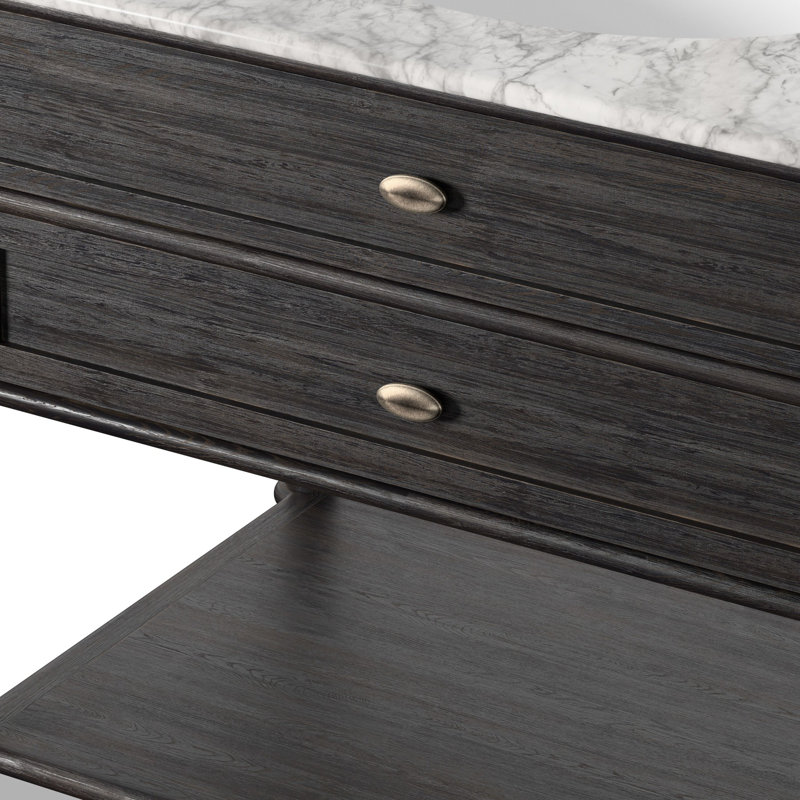 Toulouse Single Vanity-Satin Black Veneer, Satin Black Veneer
