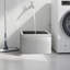 Lavabo de plancher en acier inoxydable avec support mural 22,05 po x 18,97 po x 11,96 po