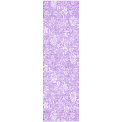 Premium Machine Washable Prisco Lilac Rug