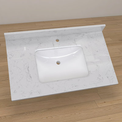 36 po X P 22 po Dessus de meuble-lavabo rectangulaire en pierre D