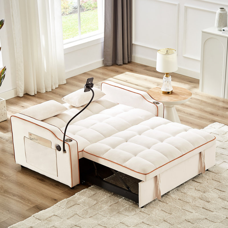 Beige multifonctionnel avec dossier réglable et charge pour relaxer