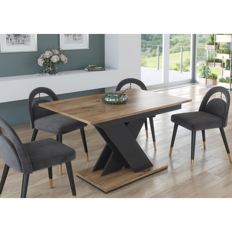 Xan Extendable Dining Table, Oak Effect/Grey