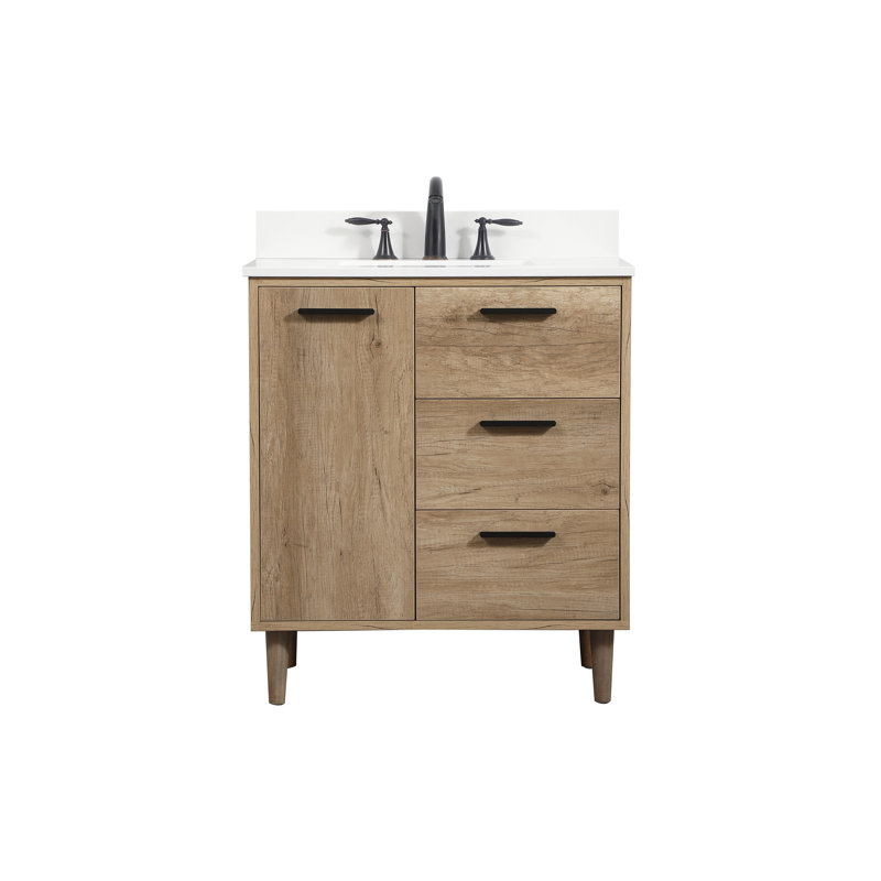 Ensemble de meuble-lavabo simple 30 po Baldwin, Chêne naturel