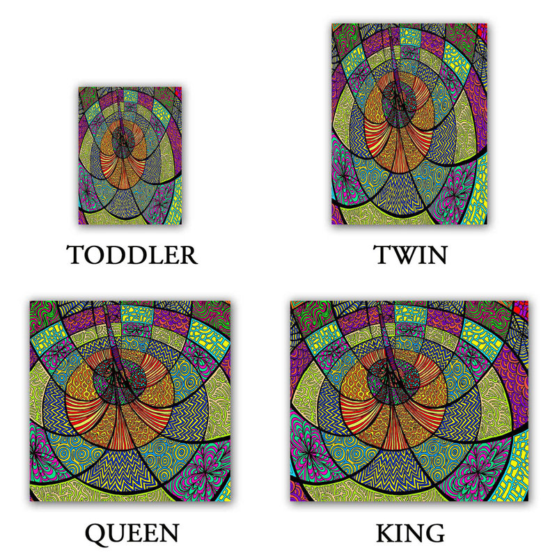 Polyester Geometric Shapes Duvet Cover, 1 Twin Duvet Cover + 1 Standard Sham