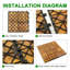 12 po X 12 po Acacia 12 lattes carreaux de terrasse à carreaux 10 pièces