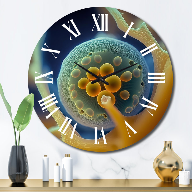 Macro photographie de l'horloge murale en métal Marine Cells, Grand