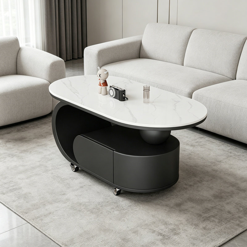 Mikole, Blanc / Gris, H 17,71 po x L 31,49 po x l 15,74 po, Noir