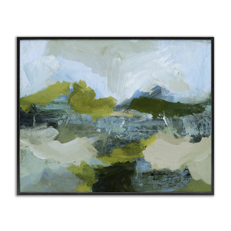 Art abstrait giclée encadré par Victoria Barnes, Giclée encadrée noir minuit, H 16 po x l 20 po