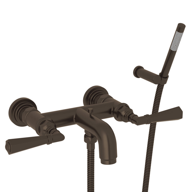 San Giovanni Exposed Wall Mount Tub Filler, Tuscan Brass, Level
