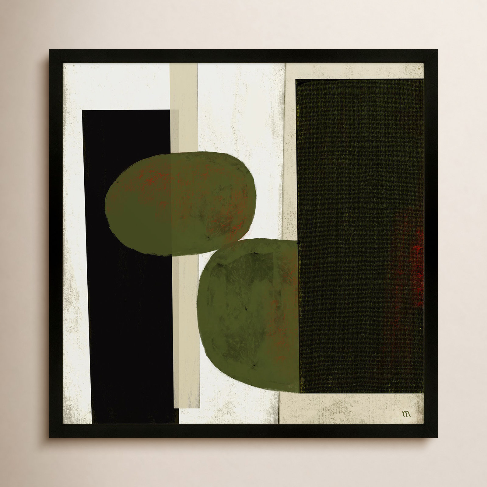 Collage 1 by StudioM, Black Framed Paper, 36" H x 36" W x 1.25" D