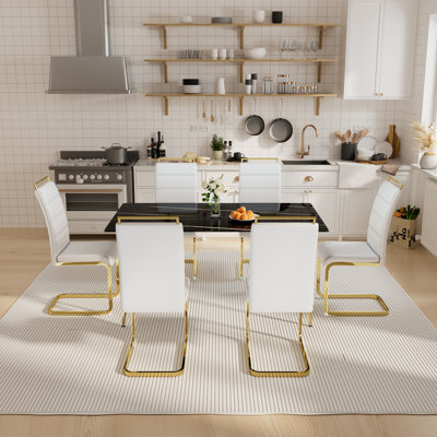 Jondra 6 - Person Pedestal Dining Set